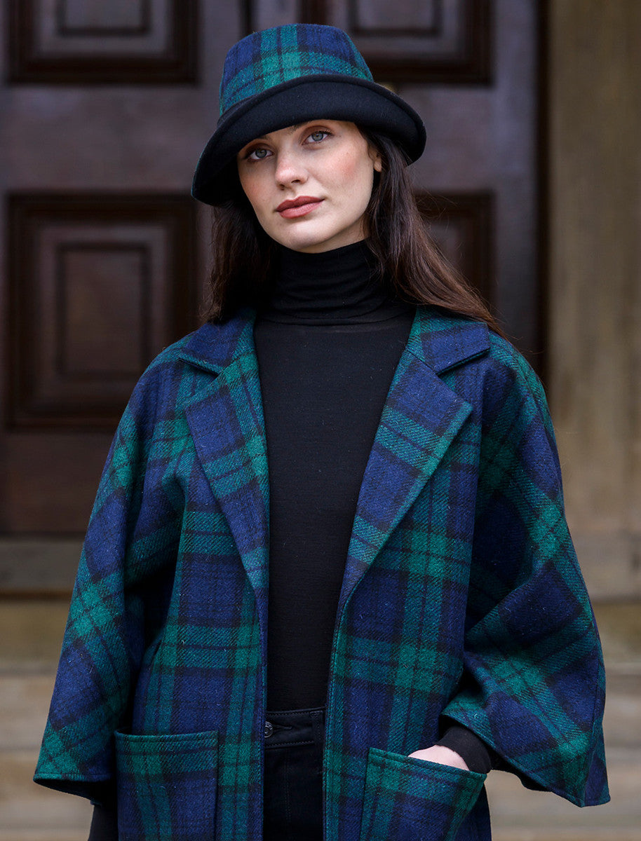 Ladies Tweed Clodagh Cap - Blackwatch