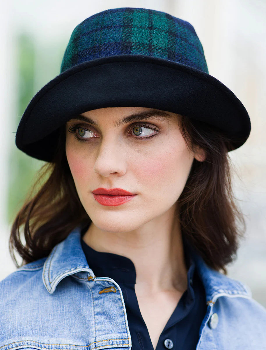 Ladies Tweed Clodagh Hat-blackwatch
