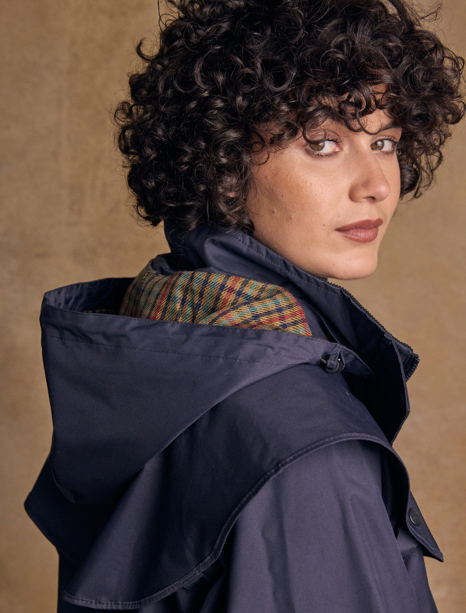 Skellig Ladies Waterproof 3/4 Coat - Navy