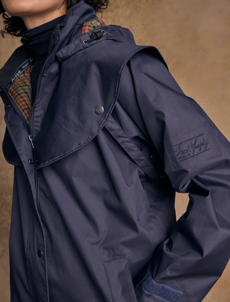 Skellig Ladies Waterproof 3/4 Coat - Navy