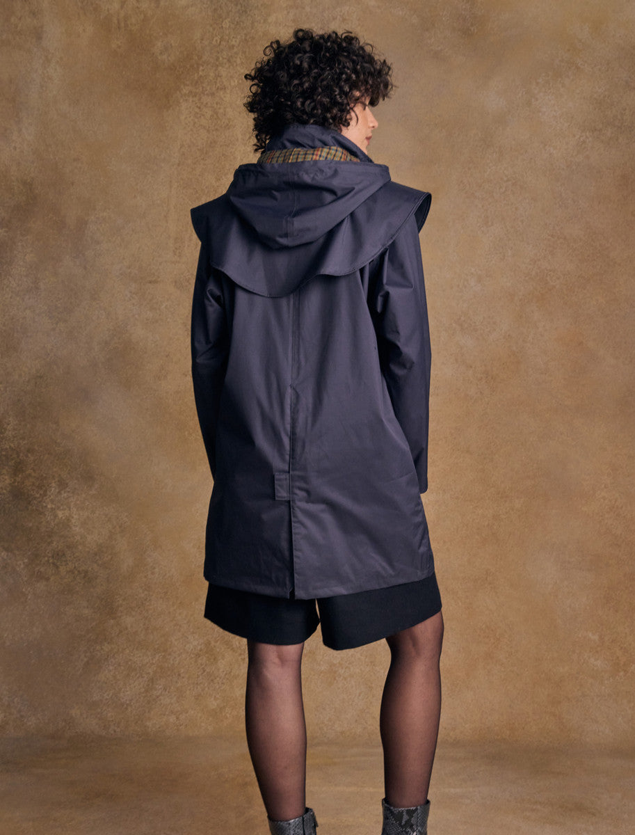 Skellig Ladies Waterproof 3/4 Coat - Navy