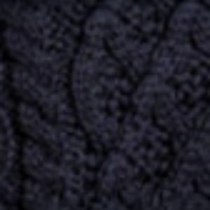 Cropped Wool Aran Cardigan - Navy