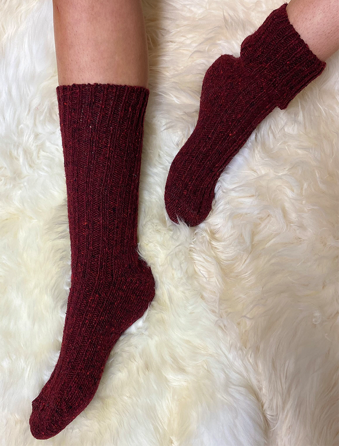 Wool Socks - Burgundy