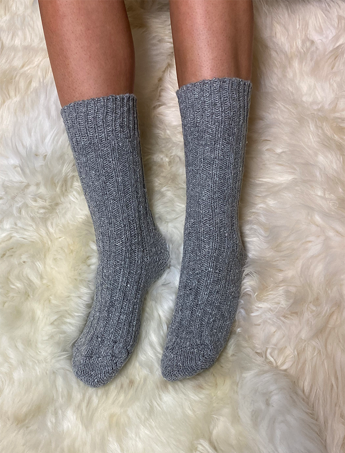 Wool Socks - Light-grey
