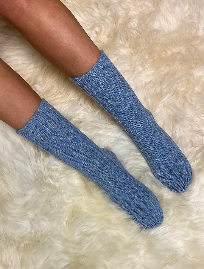 Wool Socks - Light Blue