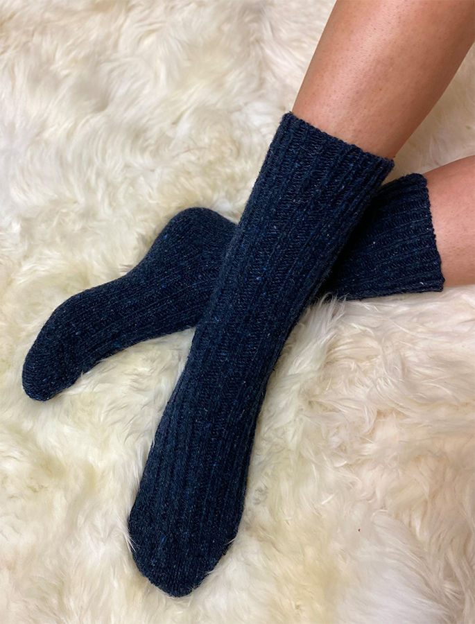 Wool Socks - Navy