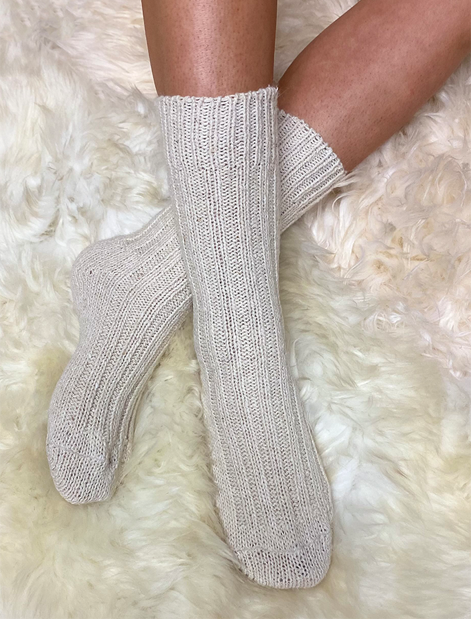 Wool Socks - White