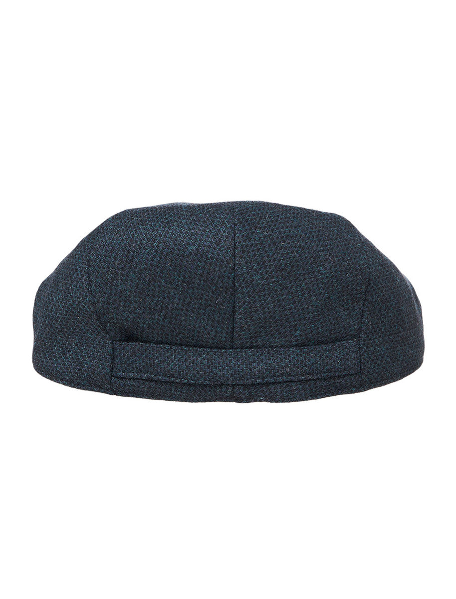 Donegal Tweed Flat Cap - Jet Black