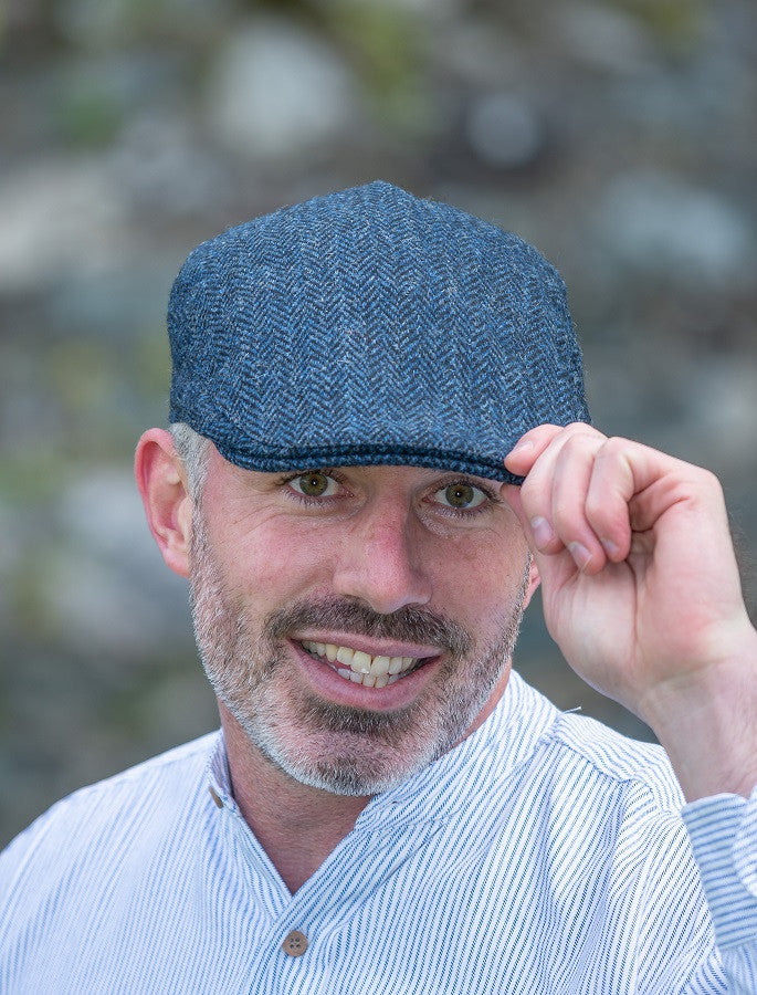 Donegal Touring Cap - Blue Herringbone