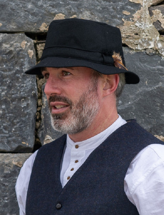 Tweed Walking Hat Black Hanna Hats – Weavers of Ireland