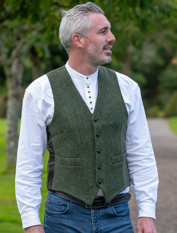 Donegal Tweed Waistcoat - Green