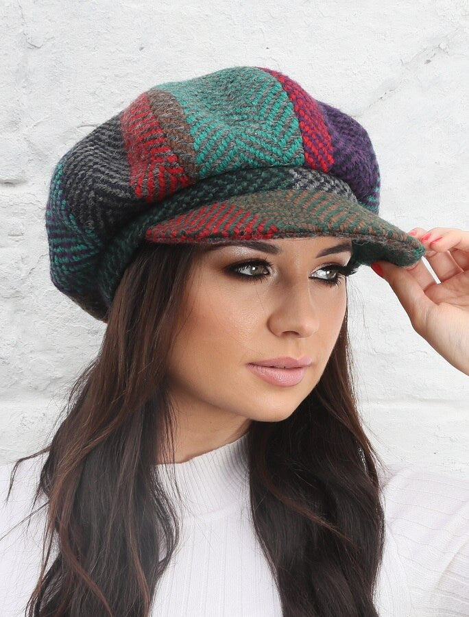 Ladies Wool Peaky Blinders Hat - Donegal Green