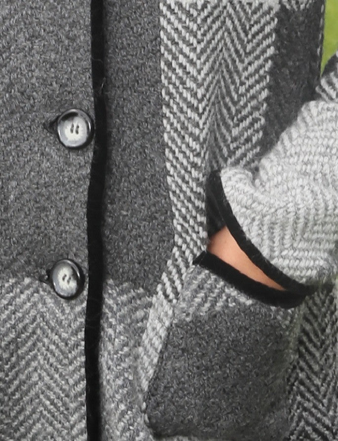 Emma Tweed Herringbone Coat - Donegal Grey