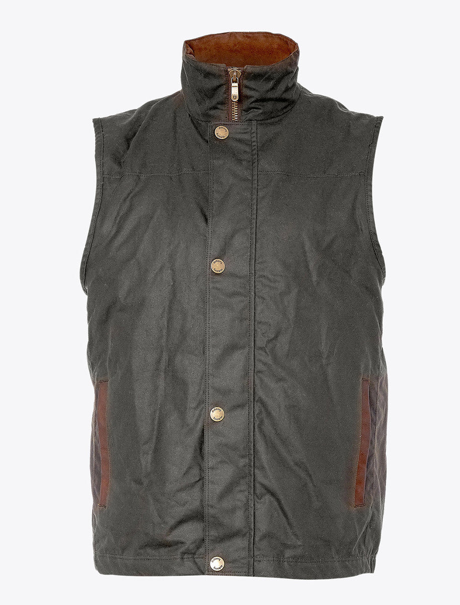 Mayfly Wax Gilet - Olive