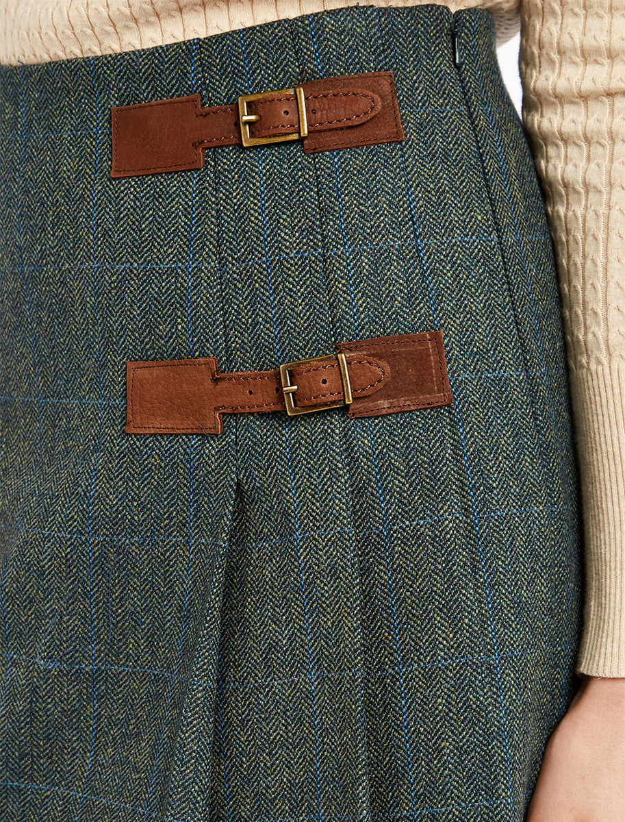 Ladies Blossom Tweed Skirt - Mist