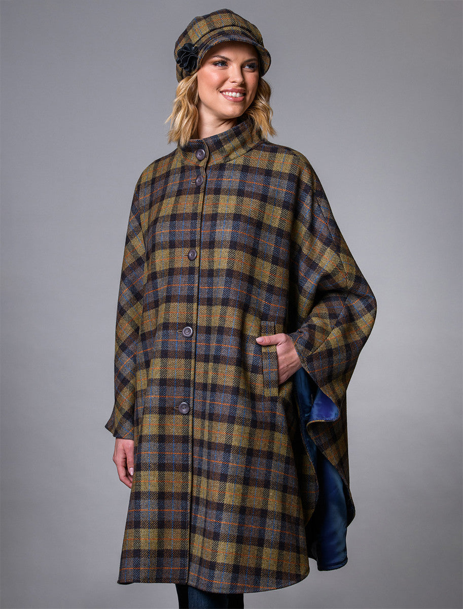 Mucros Dunloe Cape - Blue Mustard