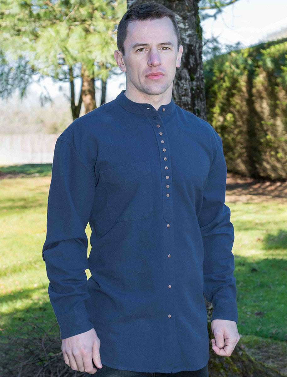 Grandfather Shirt - Navy