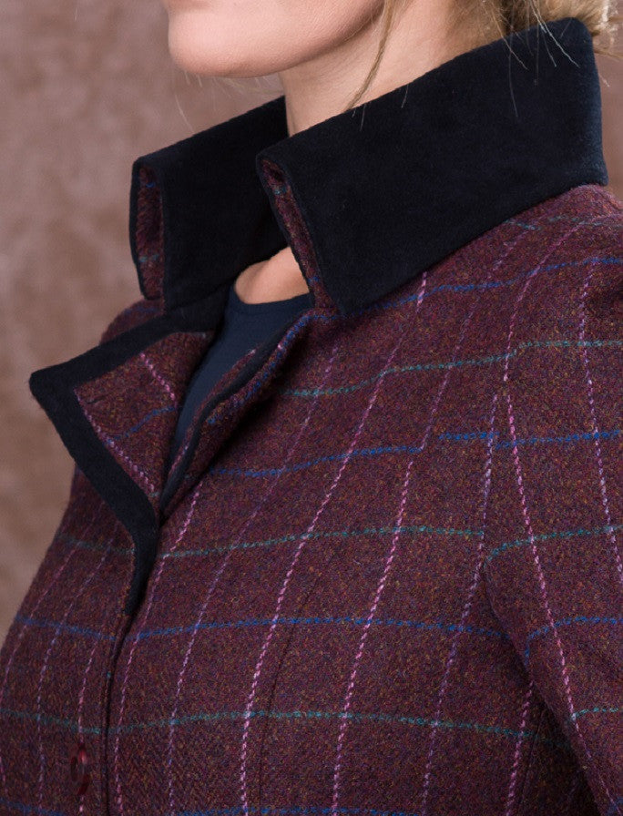 Emer Tweed Blazer - Winter Berry Check
