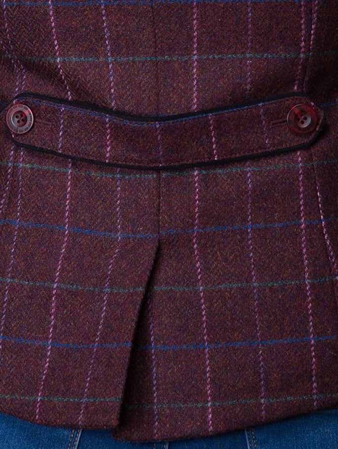 Emer Tweed Blazer - Winter Berry Check