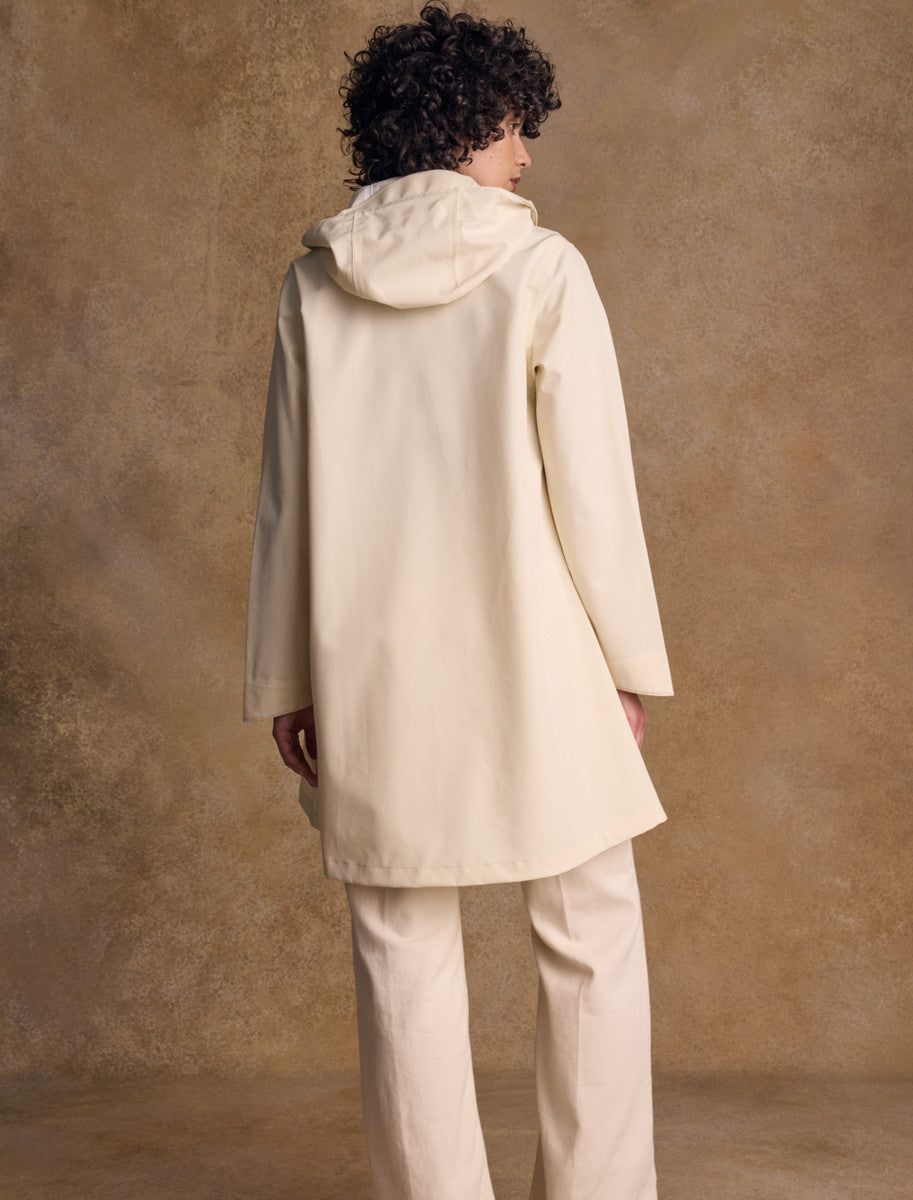 Fiadh Ladies Waterproof 3/4 Coat - Pearl