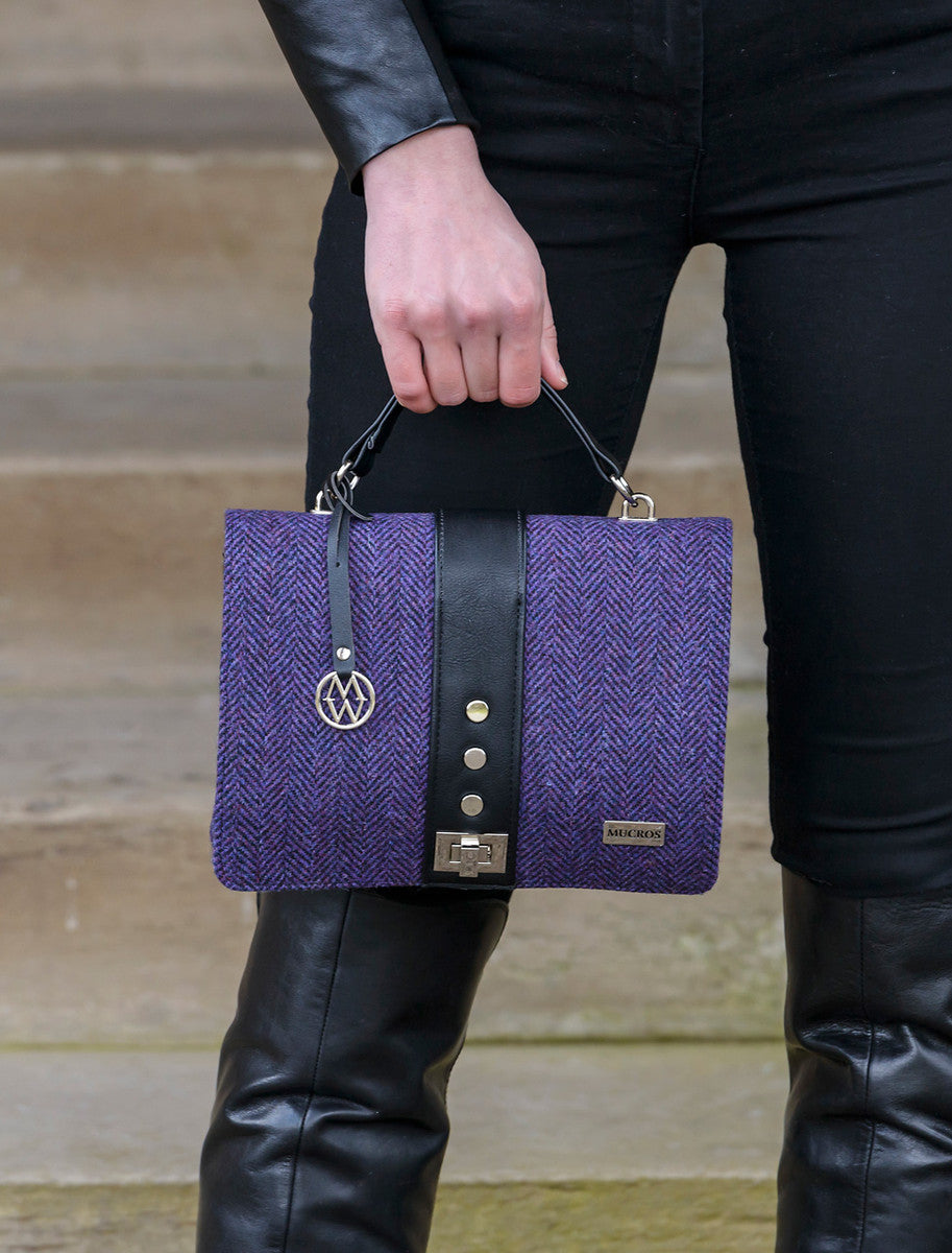 Fiona Tweed Bag - Dark Purple