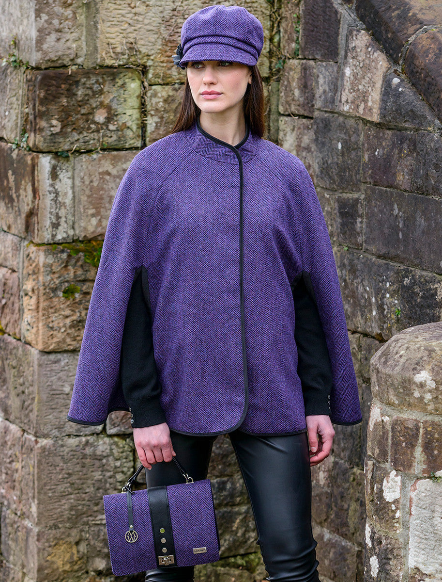 Fiona Tweed Bag - Dark Purple