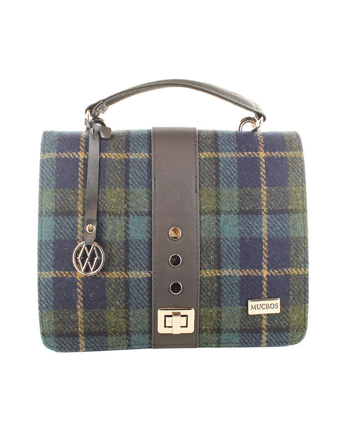 Fiona Tweed Bag - Navy Sky Green