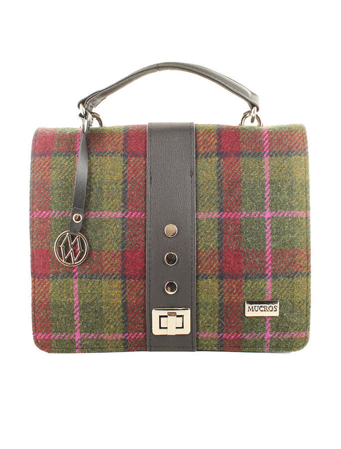 Fiona Tweed Bag - Green Red & Orange