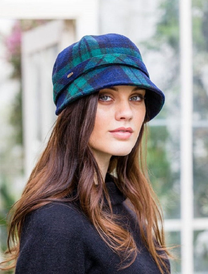 Ladies Tweed Flapper Cap - Blackwatch