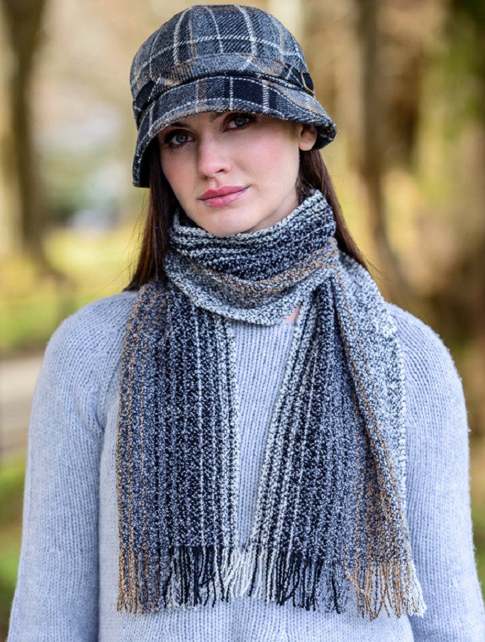 Wool Cashmere Skellig Scarf - Charcoal