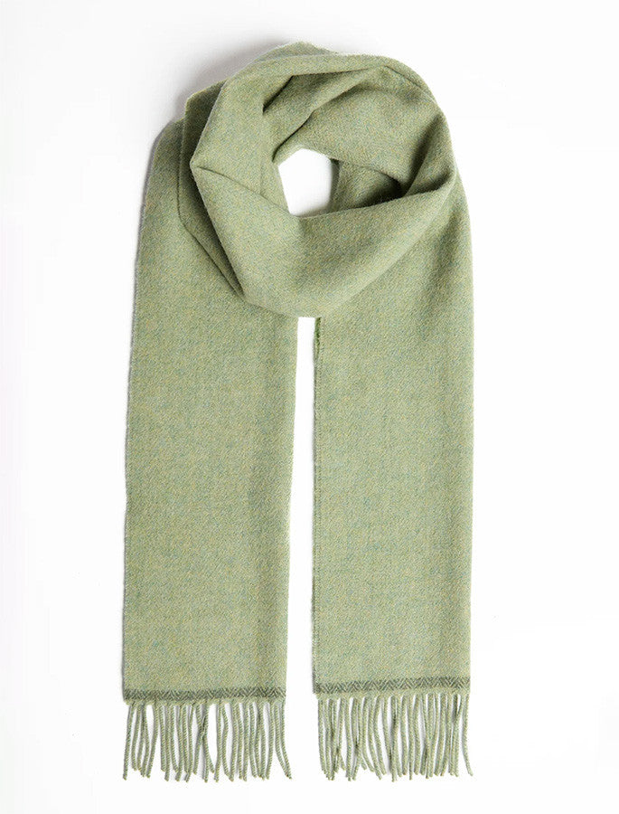 Lambswool Scarf - Green Melange