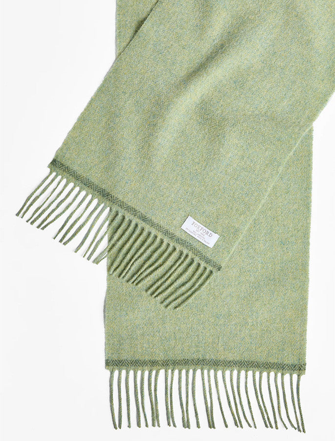 Lambswool Scarf - Green Melange
