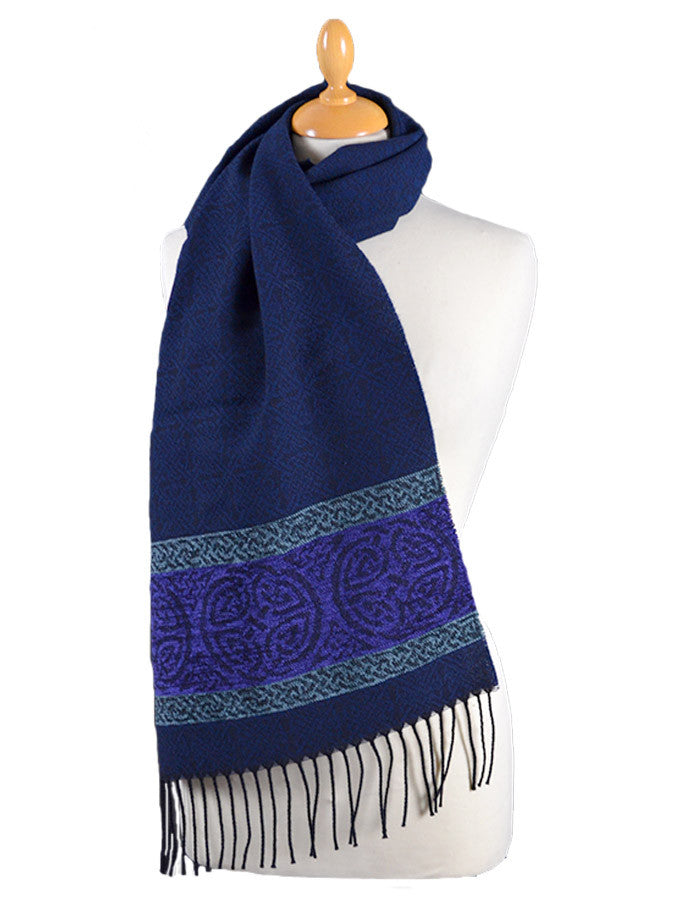 Celtic Border Pattern Scarf - Nordic Midnight
