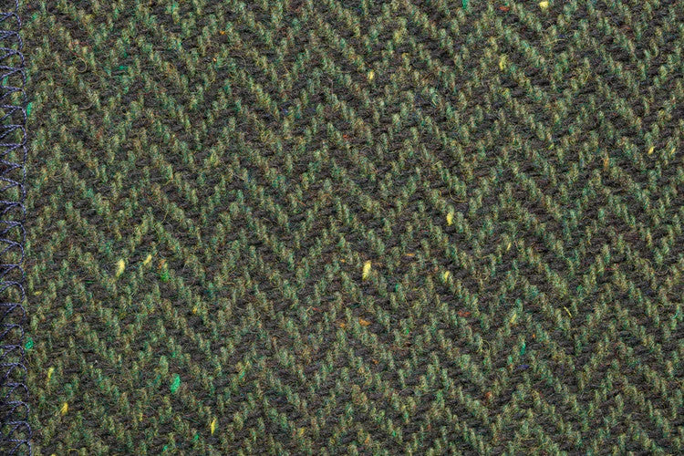 Luxurious Wool Tweed Snood - Green Herringbone