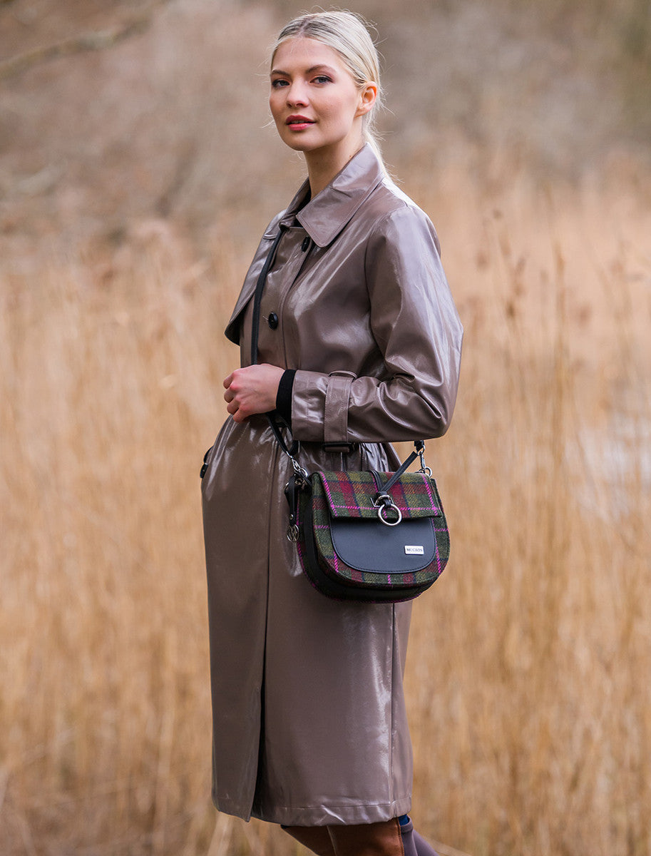 Grace Tweed Bag - Green Red Pink