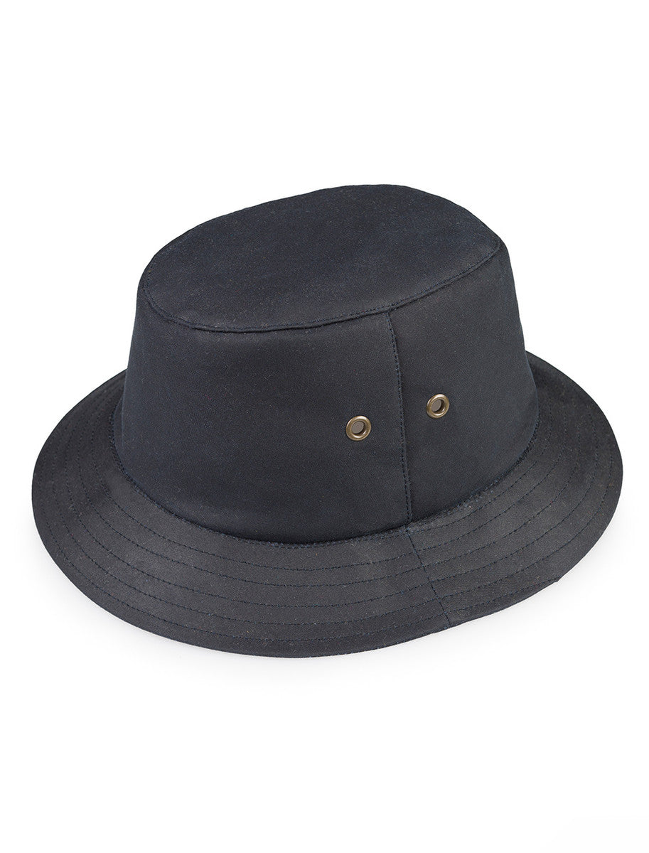 Waxed Walking Hat - Navy