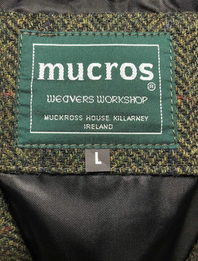 Irish Tweed Herringbone Waistcoat - Forest Green