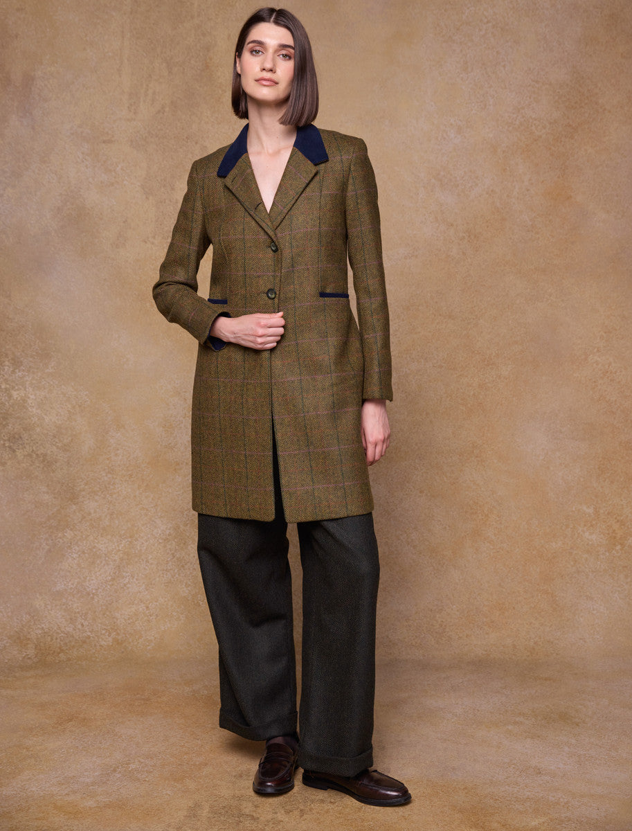 Isabella Tweed Coat - Woodland
