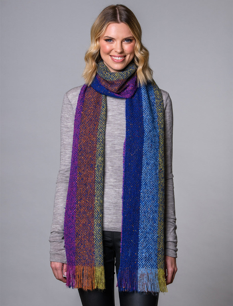 Islander Stole - Purple Orange & Green