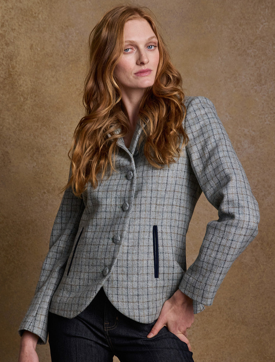 Nicole Tweed Blazer – Jade Check