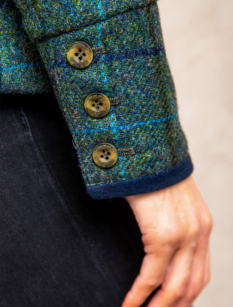 Donna Tweed Blazer – Teal Earth