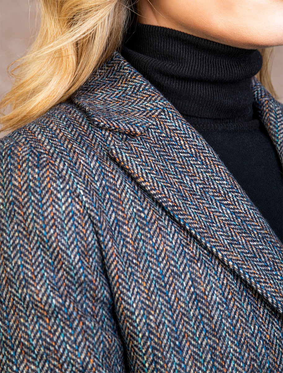 Tara Tweed Hacking Jacket - Blue Moon