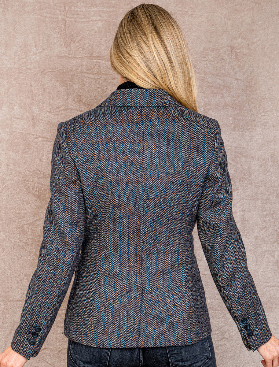 Tara Tweed Hacking Jacket - Blue Moon
