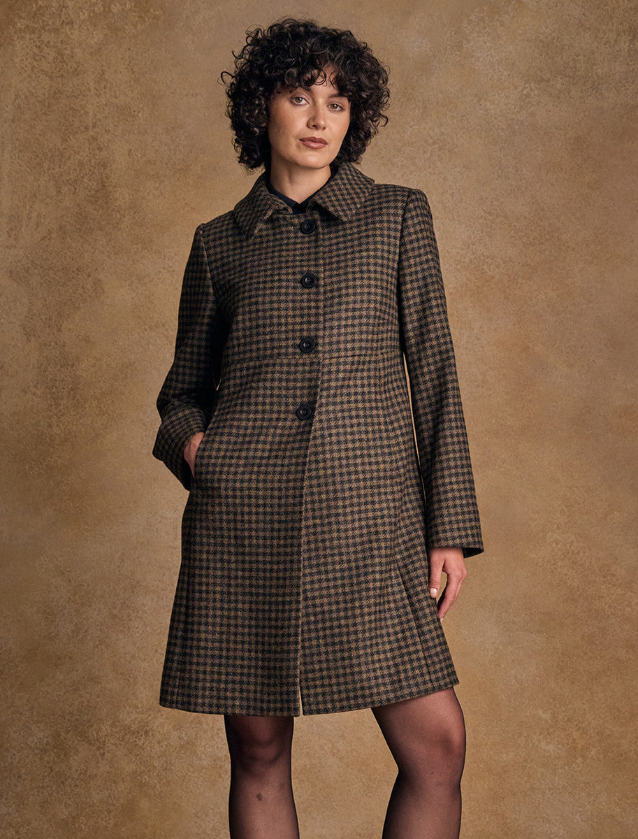 Aimee Tweed Coat - Earth Check