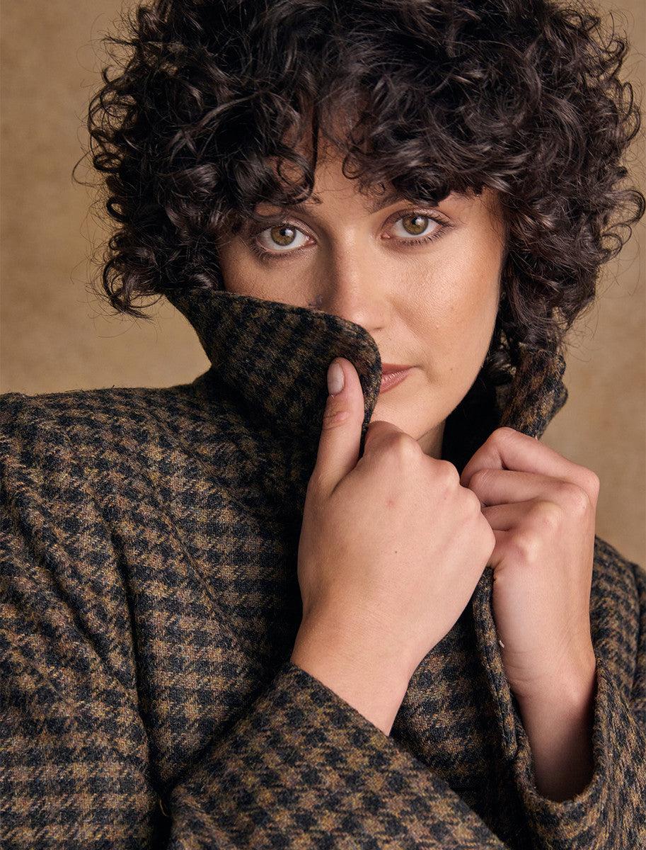 Aimee Tweed Coat - Earth Check