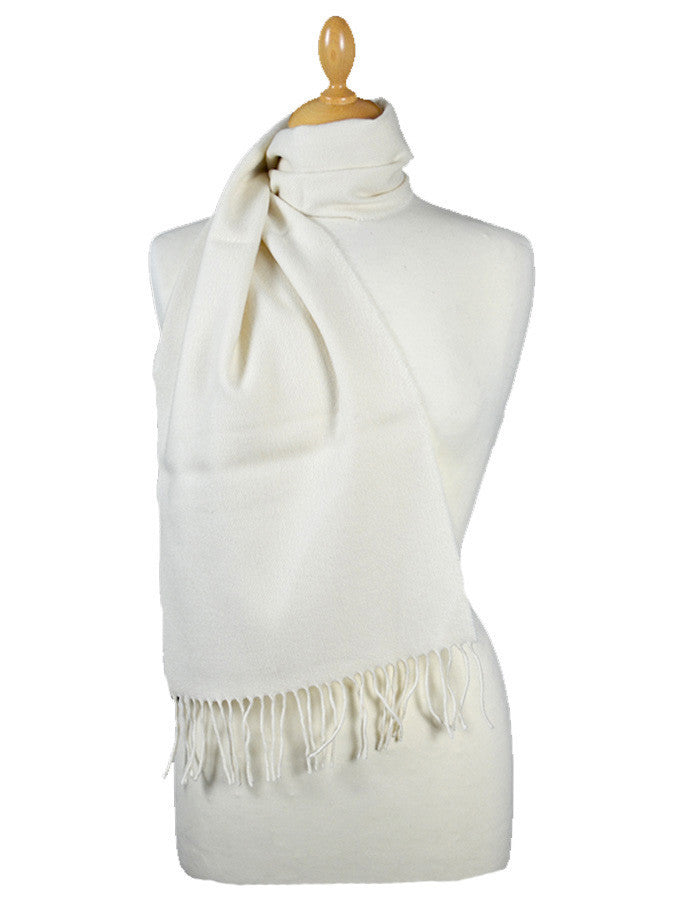 Fine Merino Scarf - Cream