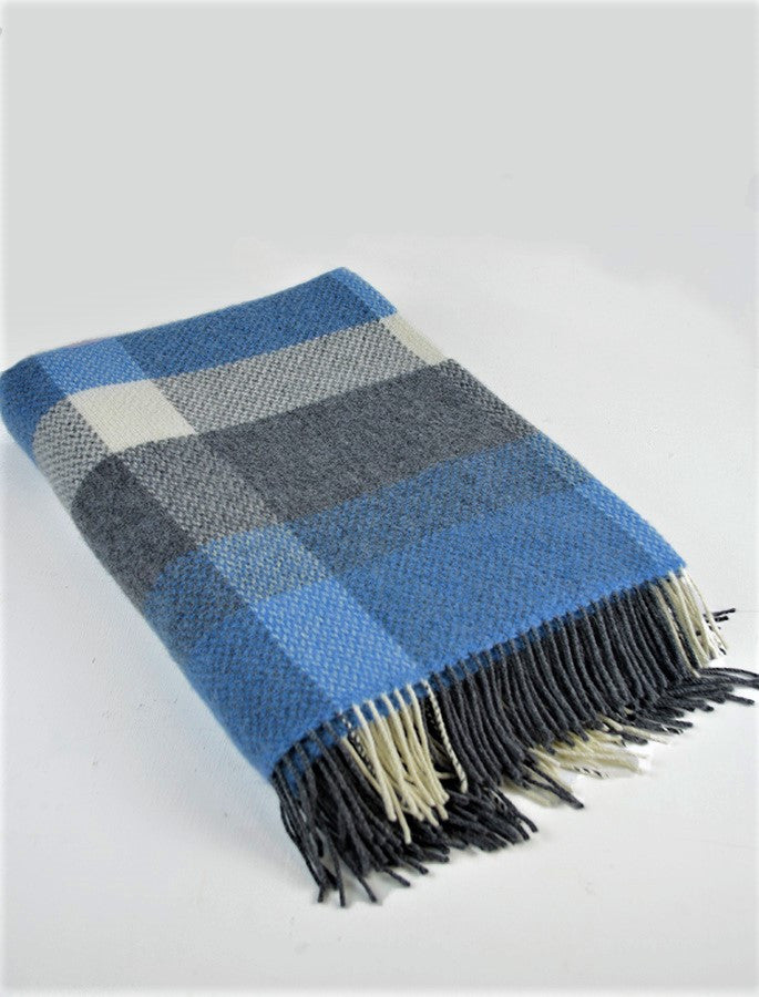 Cashmere Wool Throw - Silver Sky White | John Hanly