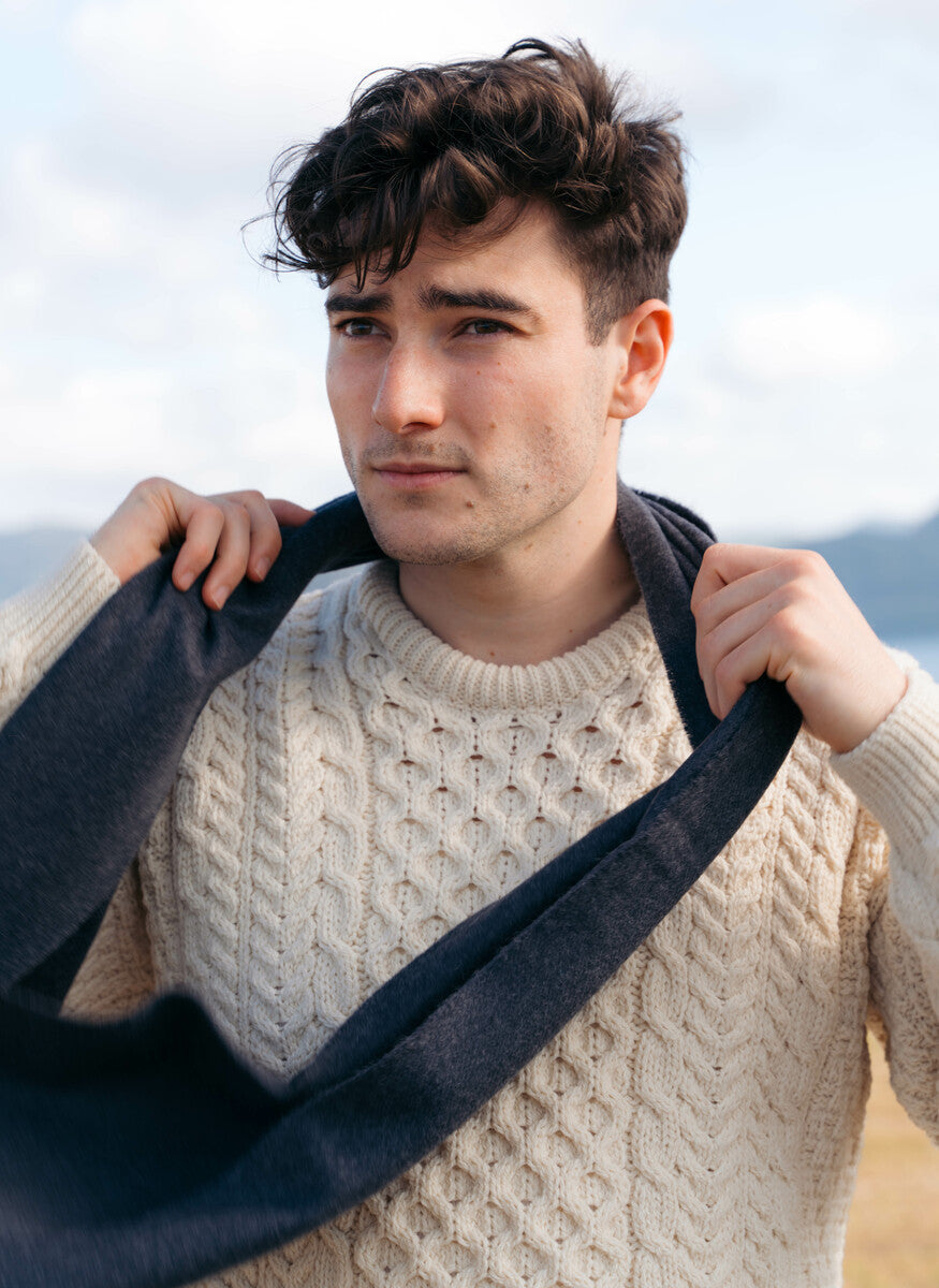 Fine Merino Scarf - Charcoal