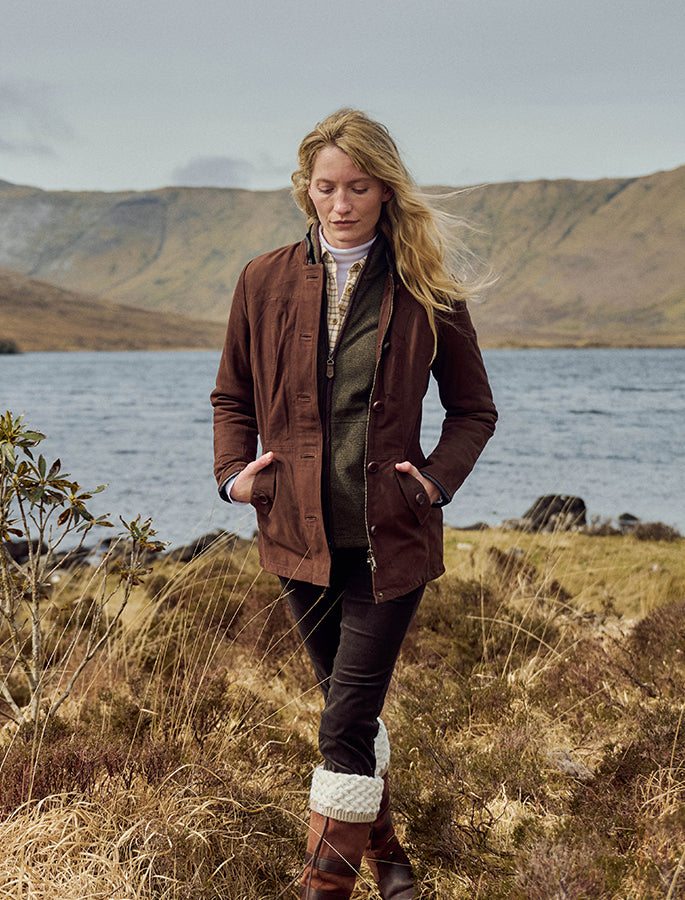 Luxury Joyce Leather Jacket - Walnut