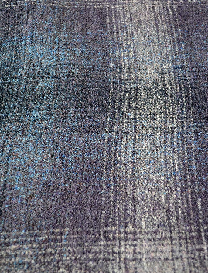 Fine Lambswool Celtic Stole - Purple Checks